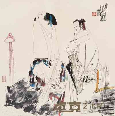 王西京 1998年作 唐人诗意 镜心 69×69cm
